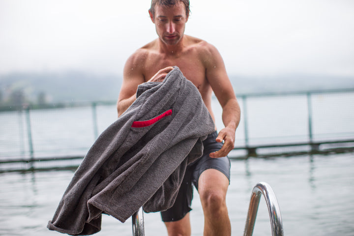 Red Original LUXERY TOWELLING CHANGE ROBE Unisex