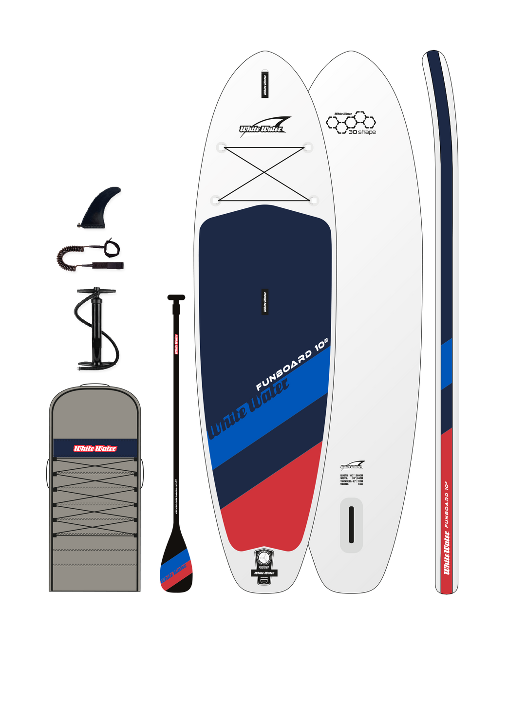 White Water Funboard SET 10´2" deepwater