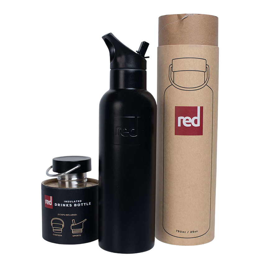 Red Original Insulated Drinks Bottle - Doppelwandige Edelstahl Trinkflasche -schwarz-