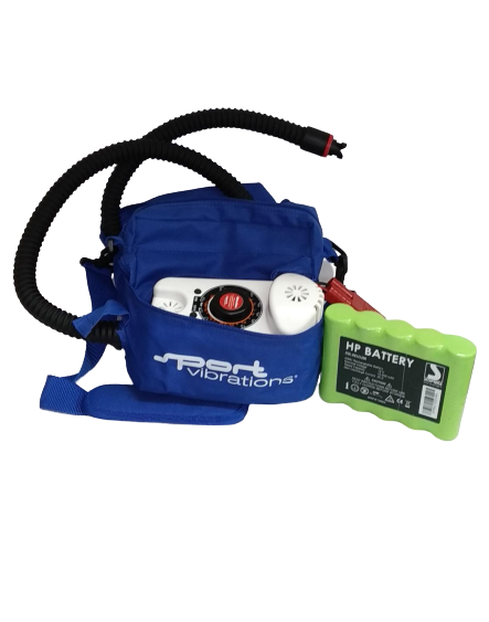 18 PSI SUP Power-Kompressorpumpe inkl. Tasche inkl. 9 Ah Ni_Mh i-Akku / Ladegerät, Adapter & Tasche -Stufenlos regelbar 1-18 PSI / 0,1-1,3 BAR