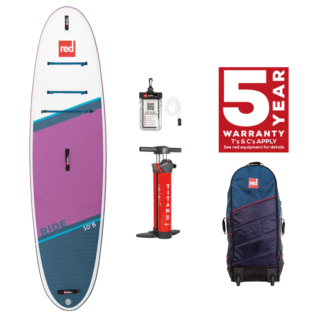 iSUP SUP Stand Up Paddel BOARD Red Paddle Co RIDE SE 10'6" mit TITAN 2 Pumpe - SUP Board aufpumpbariSUP SUP Stand Up Paddel