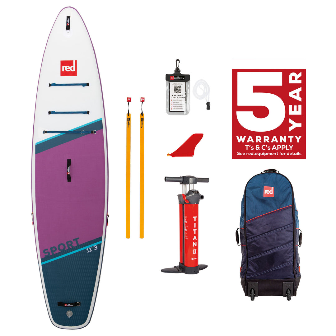iSUP SUP Stand Up Paddel BOARD Red Paddle Co SPORT SE 11'3" mit TITAN 2 Pumpe - SUP Board aufpumpbar
