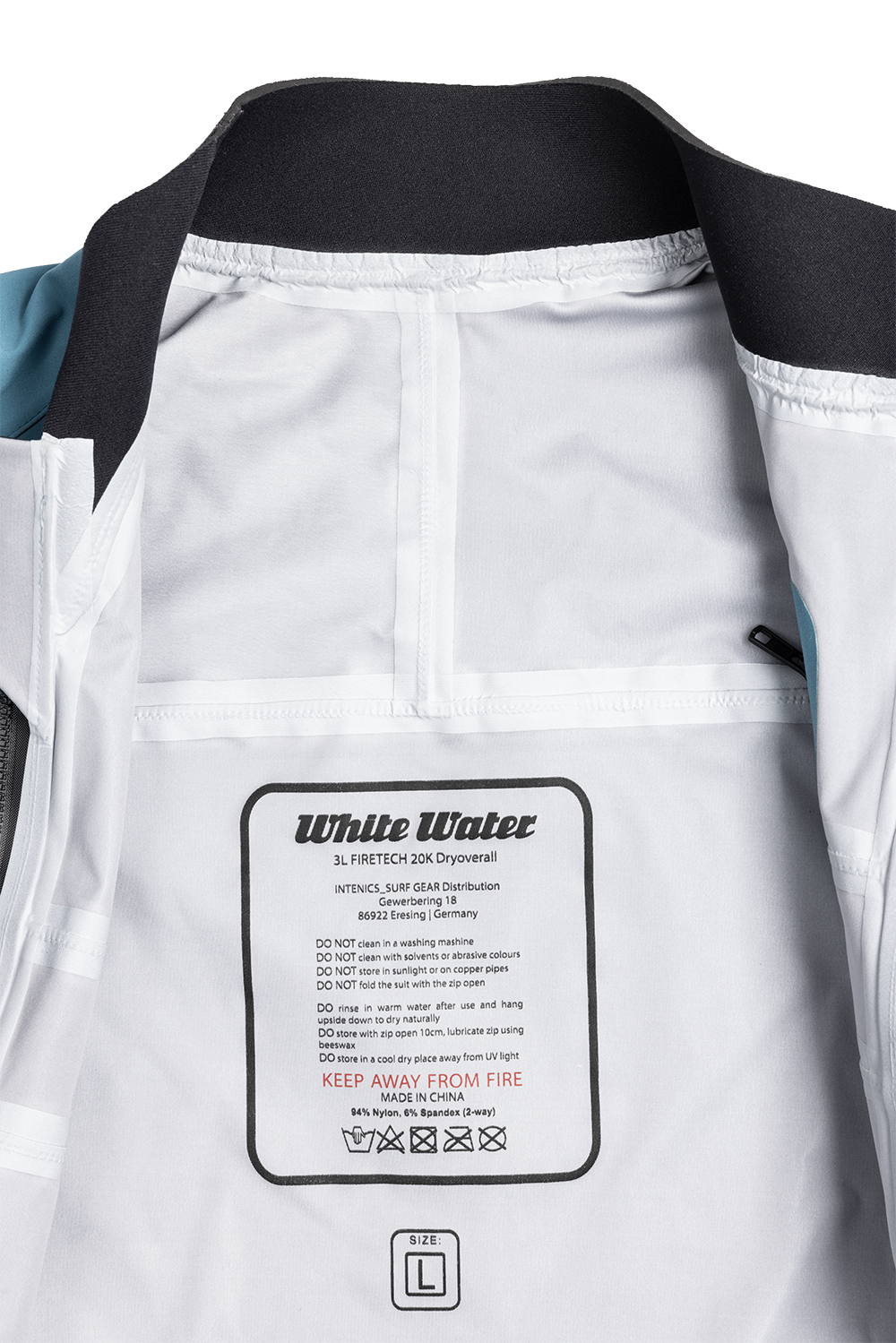 2022 White Water 3L FIRETECH 20K Dryoverall - Trockenanzug - Oceanblue/Black - unisex