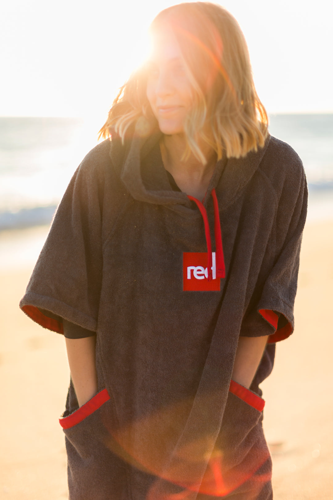 Red Original LUXERY TOWELLING CHANGE ROBE Unisex