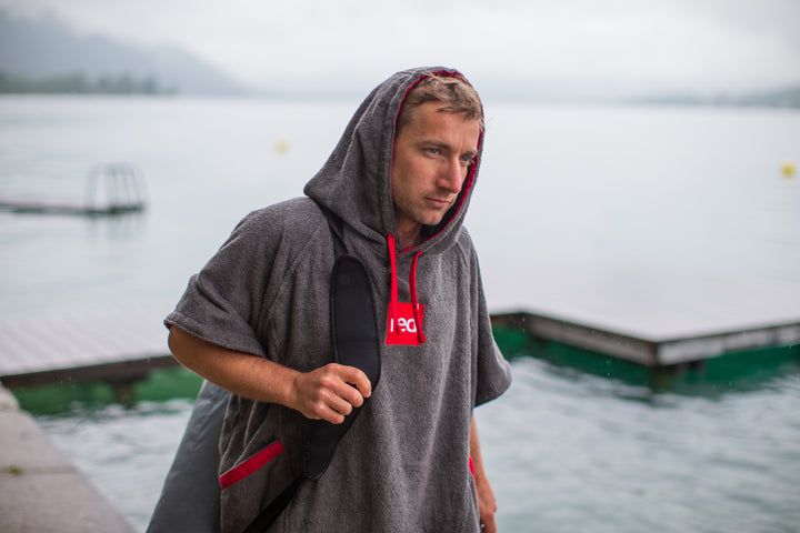 Red Original LUXERY TOWELLING CHANGE ROBE Unisex