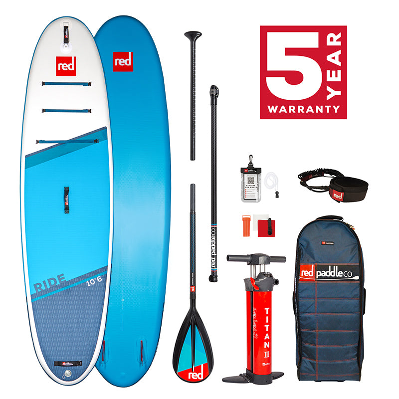 2021 SET Red Paddle Co RIDE 10'6" x 32" x 4,7" MSL mit Carbon50-Nylon Paddel und Coiled Leash
