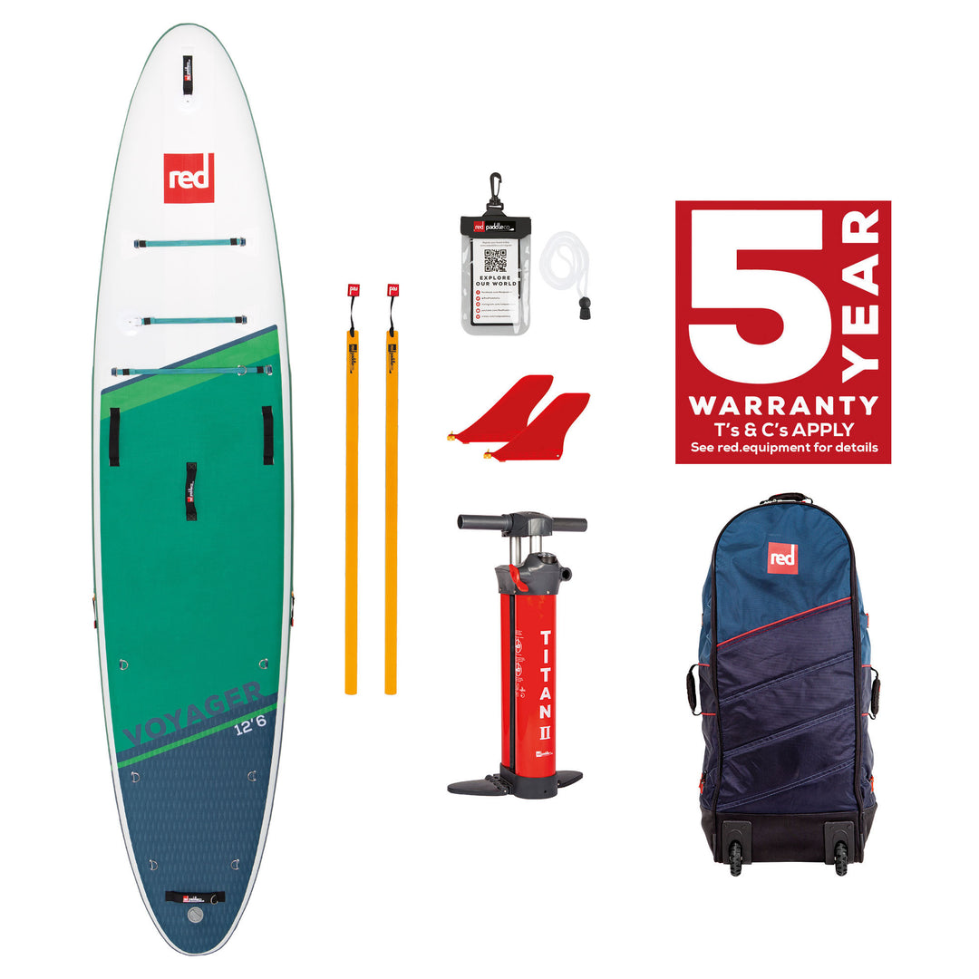BOARD Red Paddle Co VOYAGER 12'6" x 32" x 6" MSL mit TITAN 2 Pumpe - SUP Board aufpumpbar